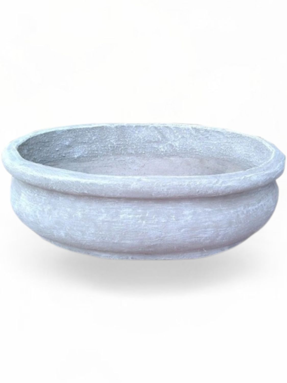 Bonsai Planter Oval Whitewash Finish - L400mm - 6kg