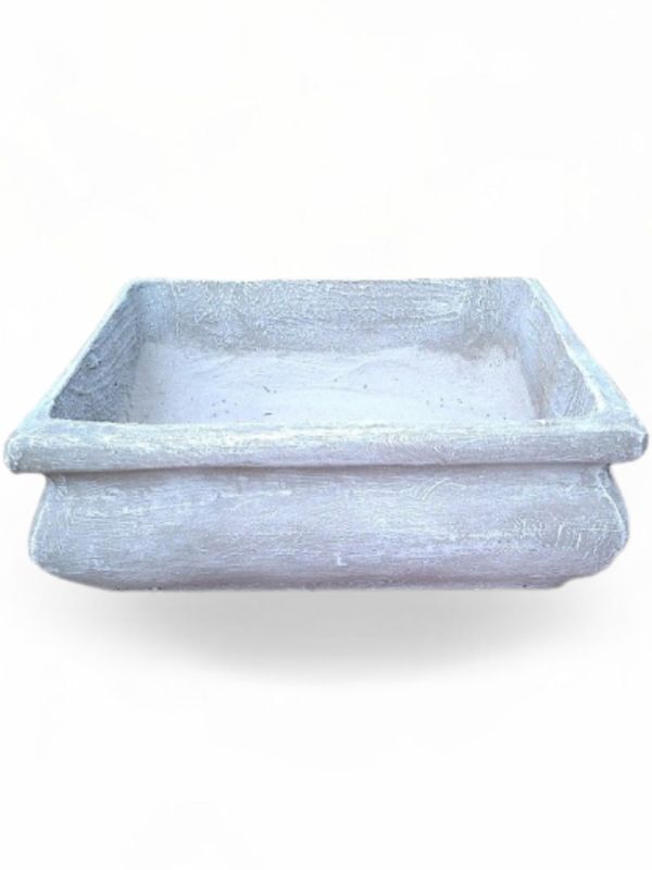 Bonsai Planter Square Whitewash Finish - L305mm x W305mm - 9kg