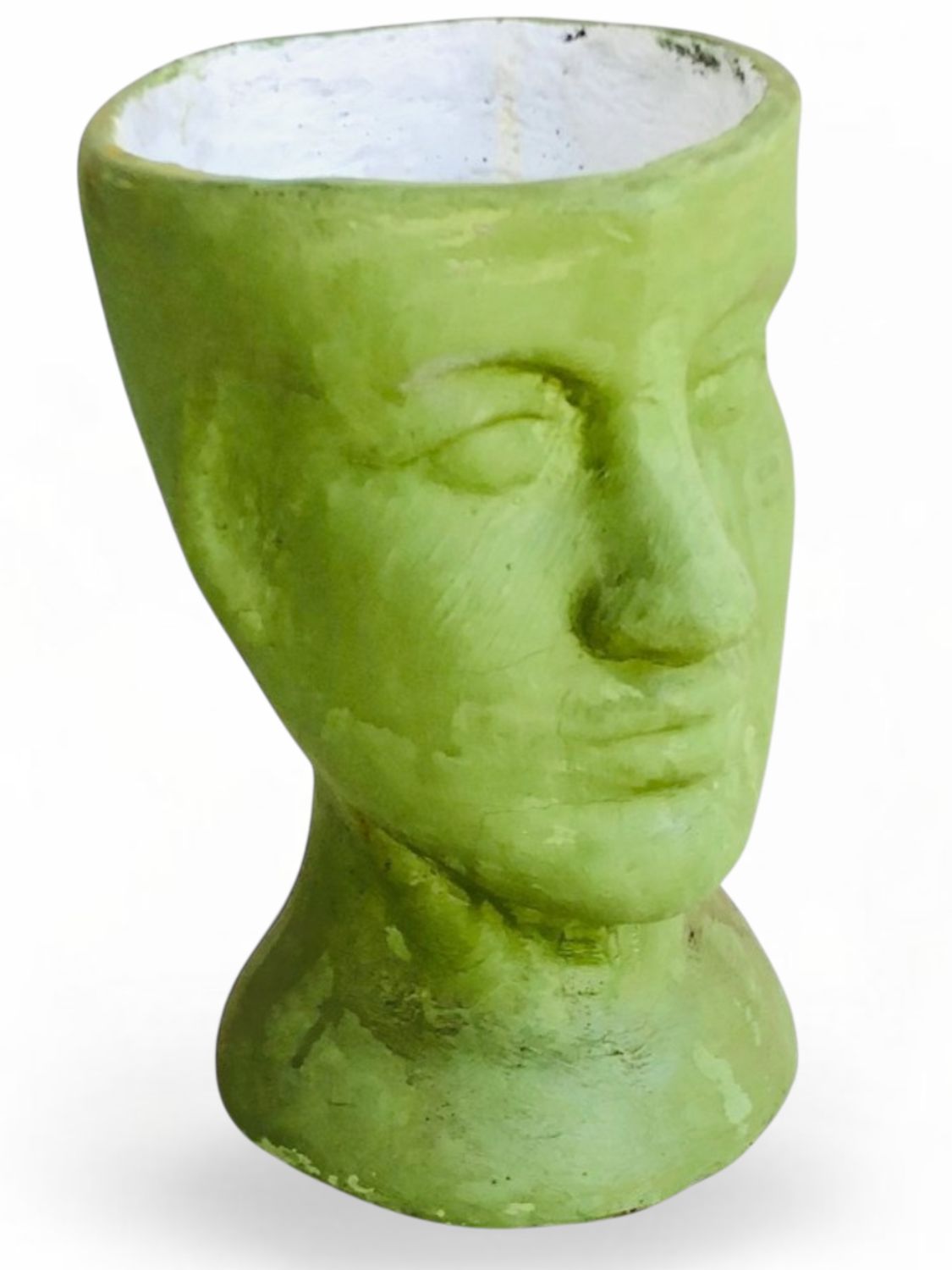 Half Head Planter Large Green Finish H300mm x W170mm - 3kg