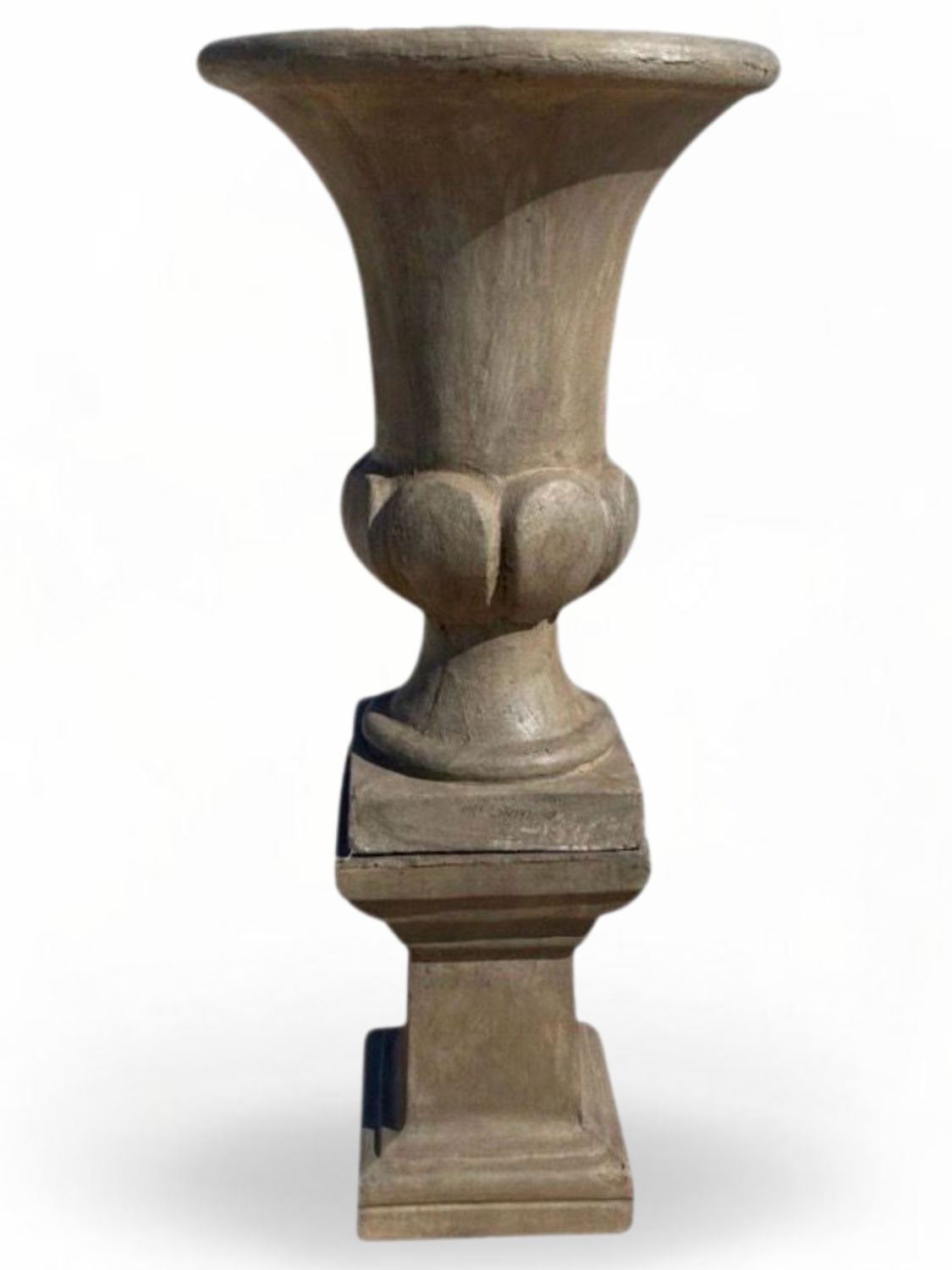 Joshua Urn Medium on Square Weathered Grey Finish Complete -   H1.4m x W670mm  - 99kg