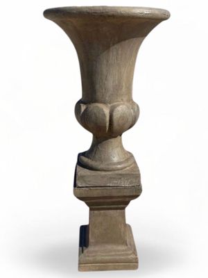 Joshua Urn Medium on Square Weathered Grey Finish Complete -   H1.4m x W670mm  - 99kg