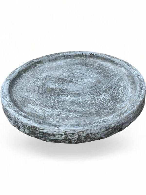 Drip Tray Medium Thin Round Whitewash Finish - W410mm - 7kg