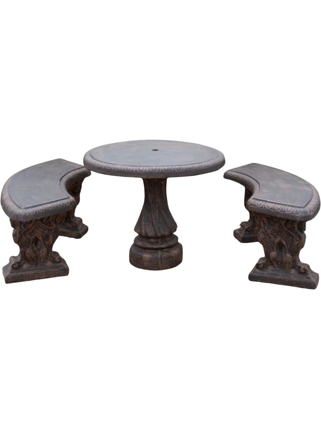 Corinth Table Set Mecca Brown Finish  - 8 piece - W1000mm - 478kg