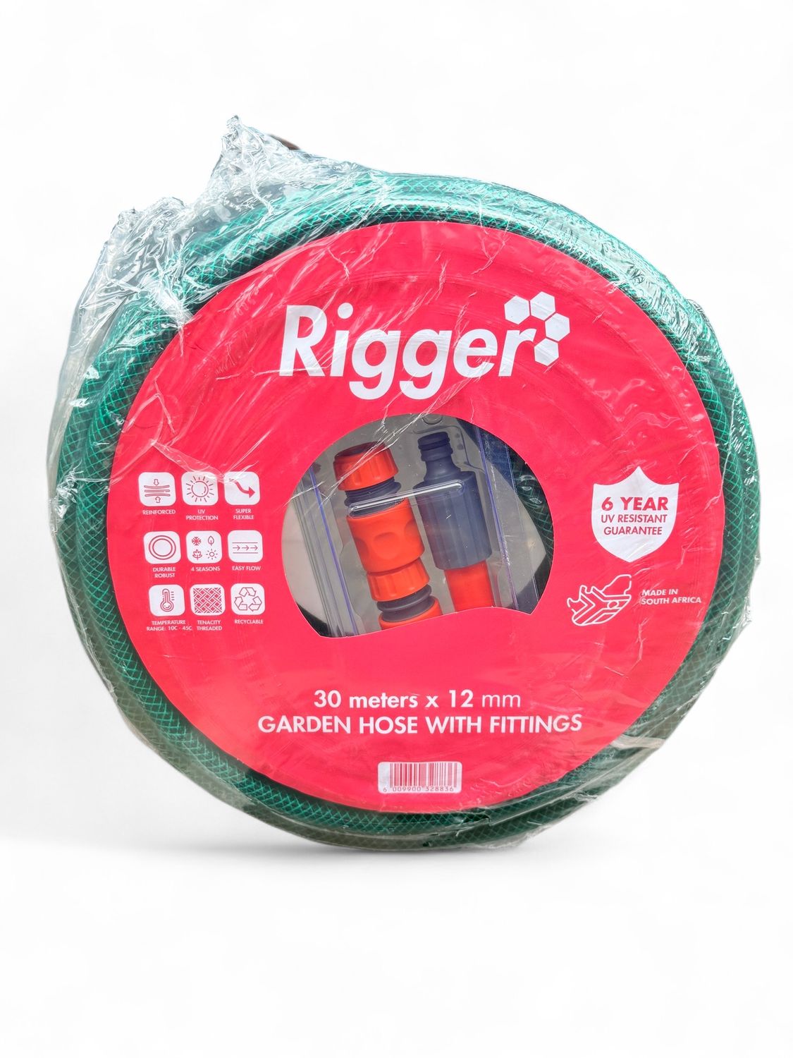 Hose Garden Reinforced 6 Year 12mmx30m &quot;Including Fittings&#39;