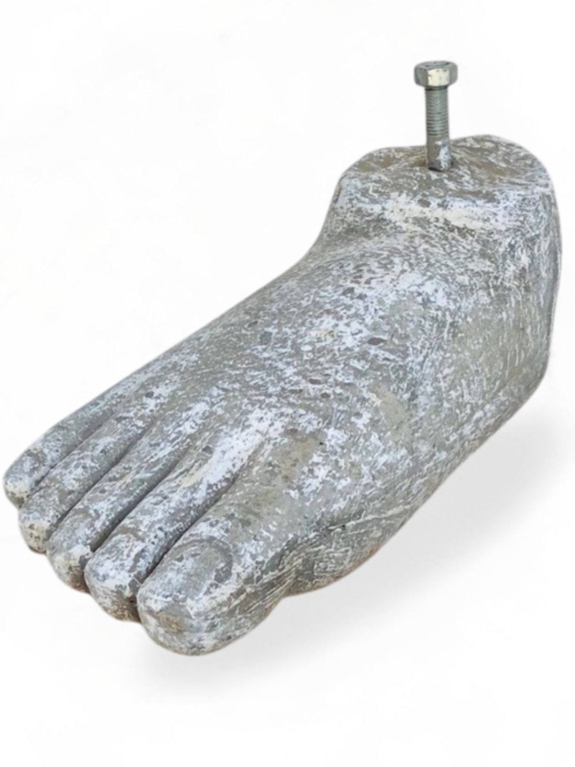 Foot Door Stop Whitewash Finish - L380mm x W140mm - 7kg