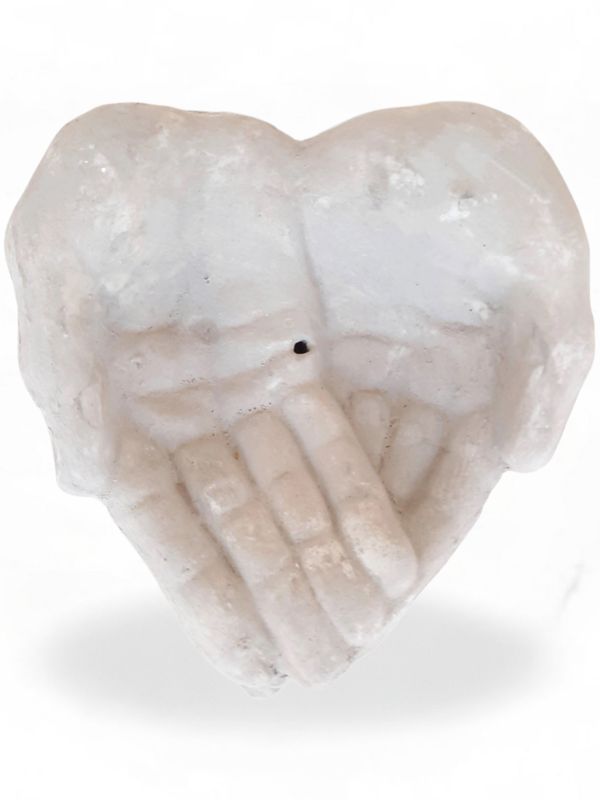 Open Two Hands Cement Finish - H150mm x W270mm