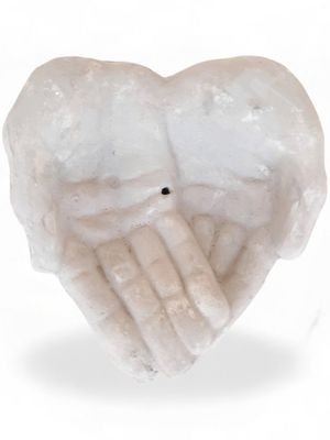 Open Two Hands Cement Finish - H150mm x W270mm