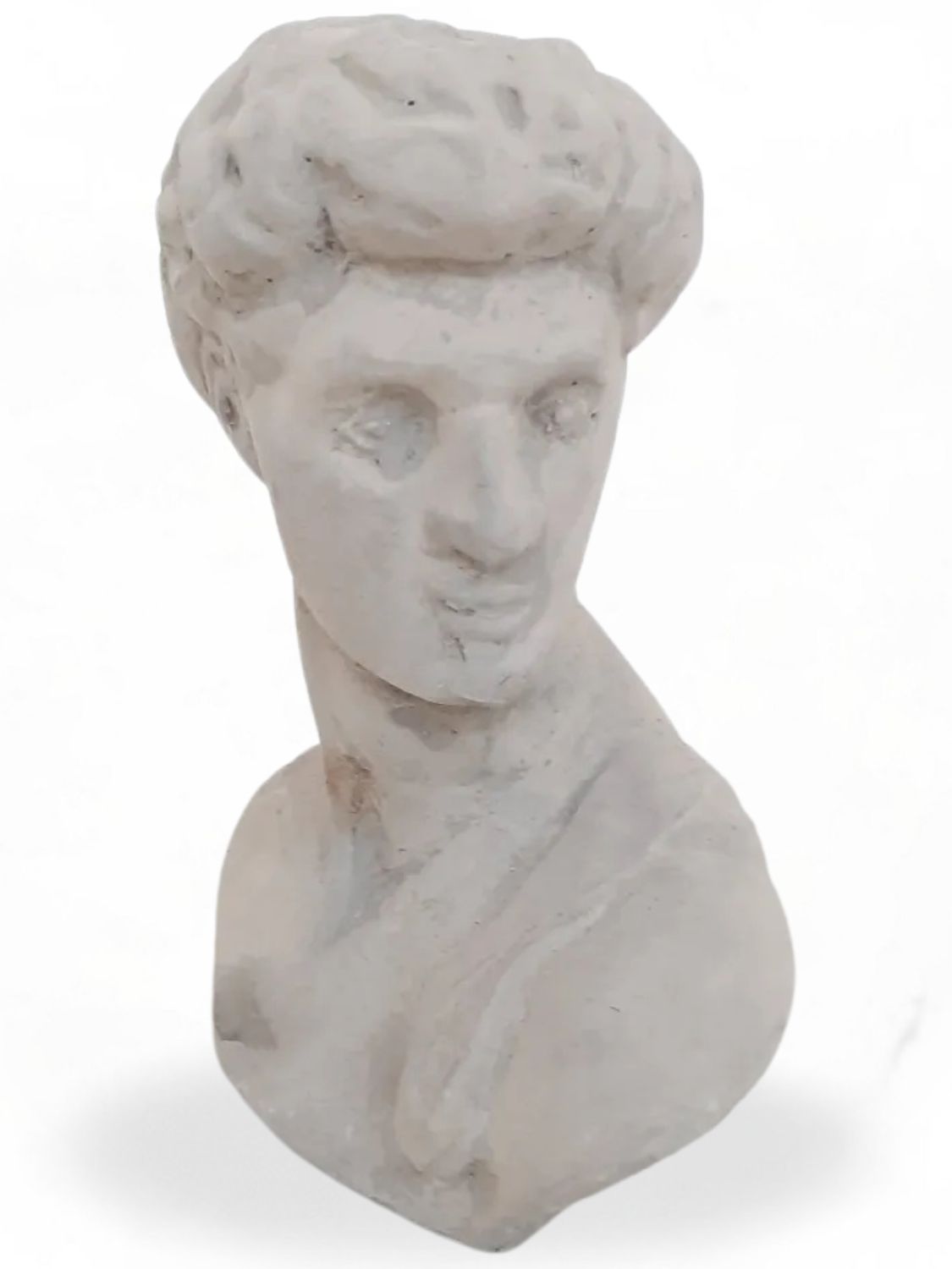 David Bust Small Cement Finish - H220mm x W180mm