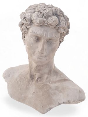 David Bust Cement Finish - H260mm x W270mm