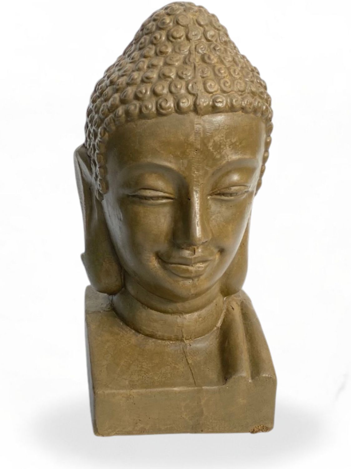 Buddha Head Antique Amber Finish - H500mm - 13kg