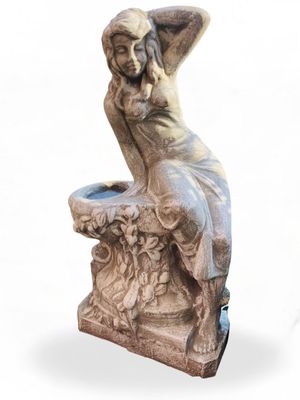 Queen Elizabeth Statue Whitewash Finish - H1200mm x W600mm - 210kg