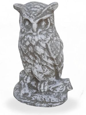 Owl Whitewash Finish - H420mm - 19kg