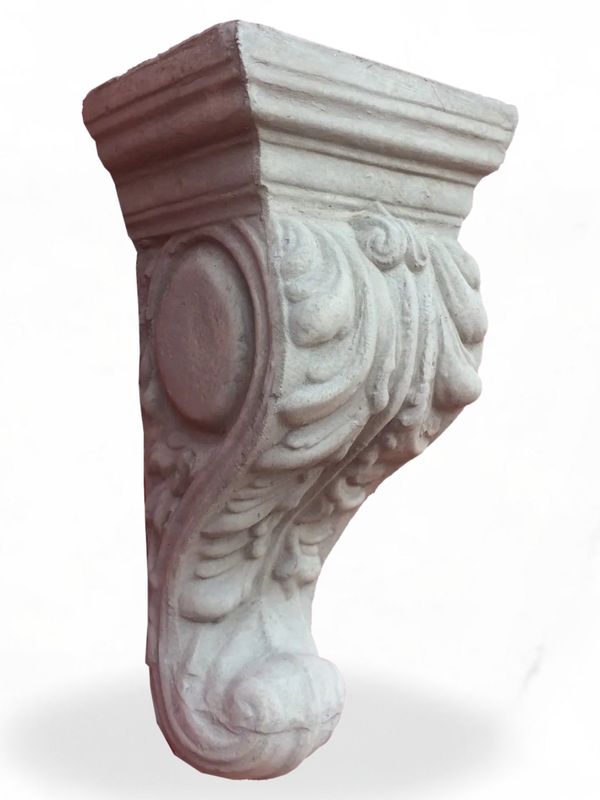 Scroll Support (Wall Mount) Whitewash Finish - H300mm x W140mm