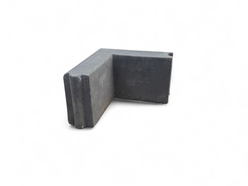 Interlocking Garden Edging Black &quot; Main Corner&quot; - L250mm - H150mm - W80mm 11kg