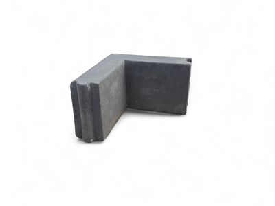 Interlocking Garden Edging Black &quot; Main Corner&quot; - L250mm - H150mm - W80mm 11kg