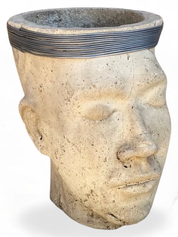 Adam Head Planter Wire Finish - H240mm x W150mm - 3kg