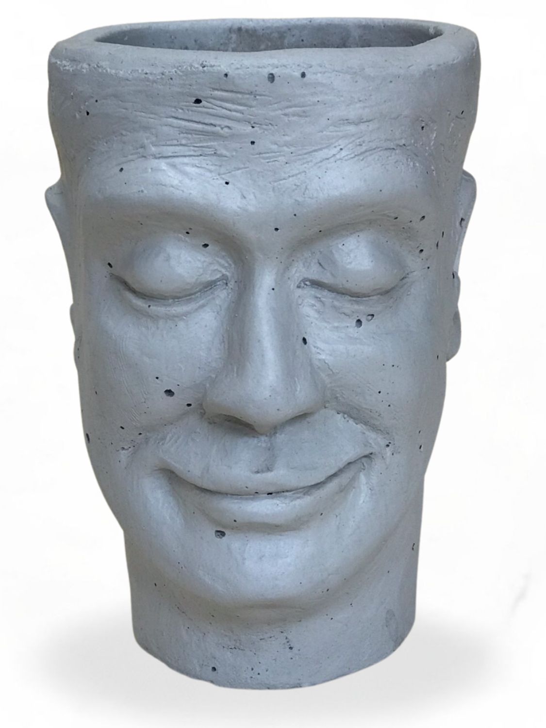 Adam Jnr Head Planter Cement Colour Finish - H135mm x W100mm - 0.9kg