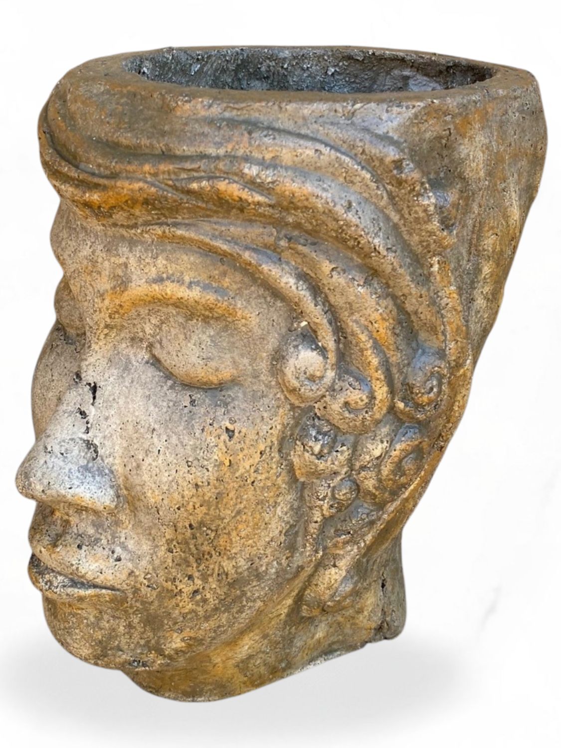 Eve Head Vase Antique Amber Finish - H230mm x W150mm - 3kg