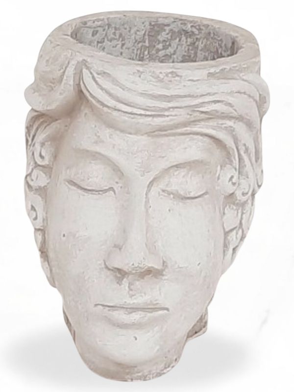 Eve Head Vase Cement Finish - H230mm x W150mm - 3kg