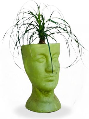 Half Head Planter Large Green Finish H300mm x W170mm - 3kg