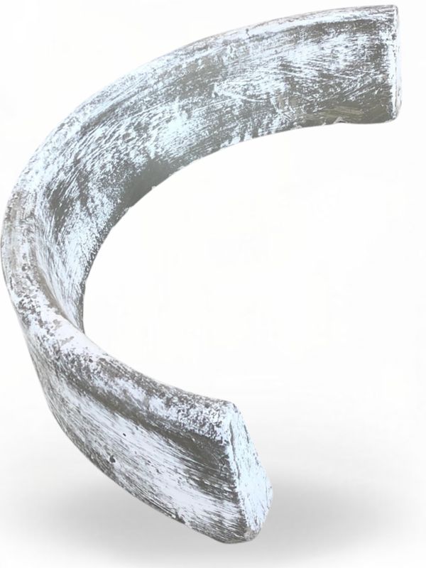 Tree Ring Large Half Whitewash Finish - 15kg - two make W680mm