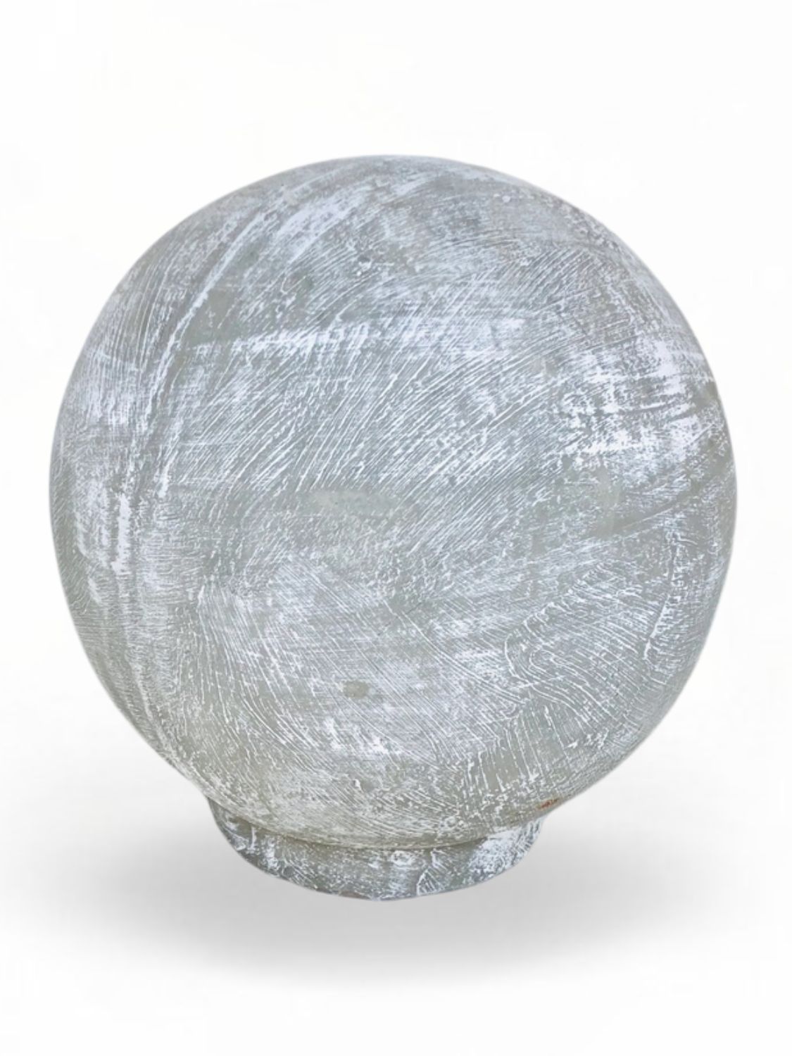 Fountain Ball Medium Whitewash Finish - H420mm x W380mm - 13kg - Hollow Lightweight