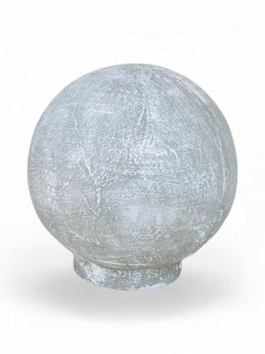 Fountain Ball Small Whitewash Finish - H330mm x W300mm - 7kg - Hollow Lightweight