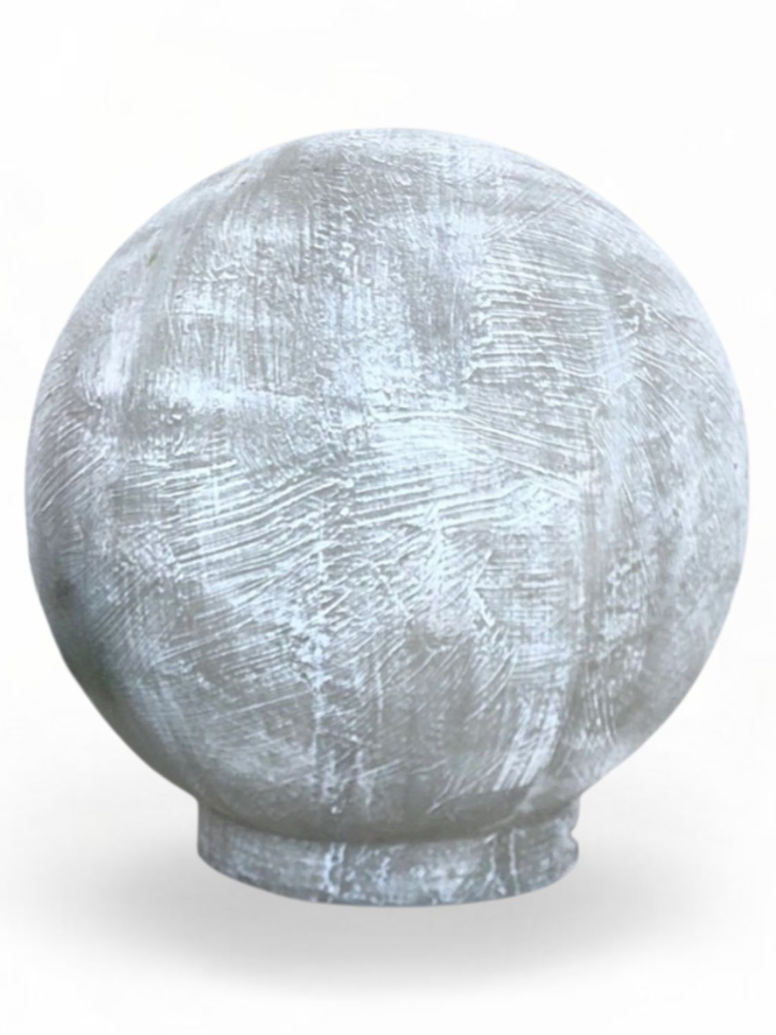 Fountain Ball Large Whitewash Finish - H500mm x W480mm - 20kg - Hollow Lightweight