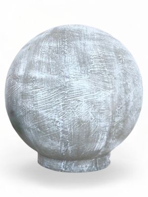 Fountain Ball Large Whitewash Finish - H500mm x W480mm - 20kg - Hollow Lightweight