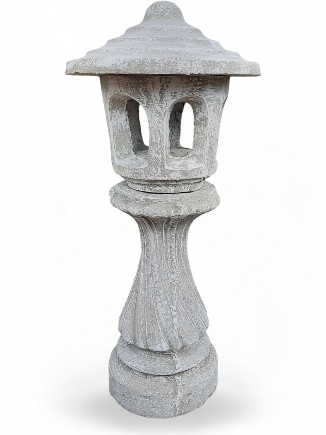 Swazi Spiral Lamp Large Whitewash Finish - H1210mm x W535mm - 138kg