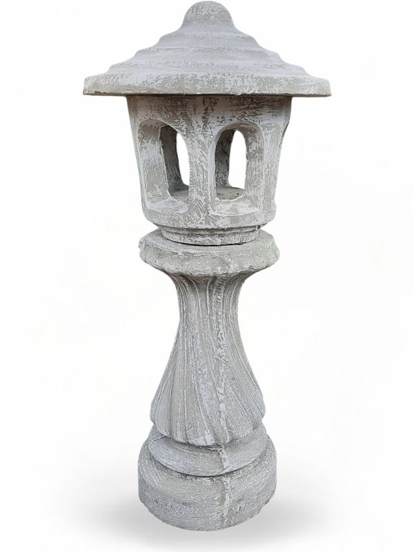 Swazi Spiral Lamp Large Whitewash Finish - H1210mm x W535mm - 138kg