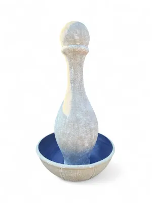 Large Gracelle Ball Fountain Whitewash Finish H2000mm - Bowl W800mm -H360mm (Excluding Dophin P-2500 Pump)