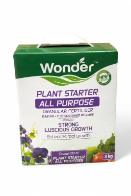 Wonder "Plant Starter" All Purpose Granular Fertilizer 2:3:2 (14)+C (8) 3kg