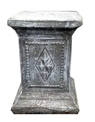 Diamond Square Pedestal Whitewash Finish - 86kg