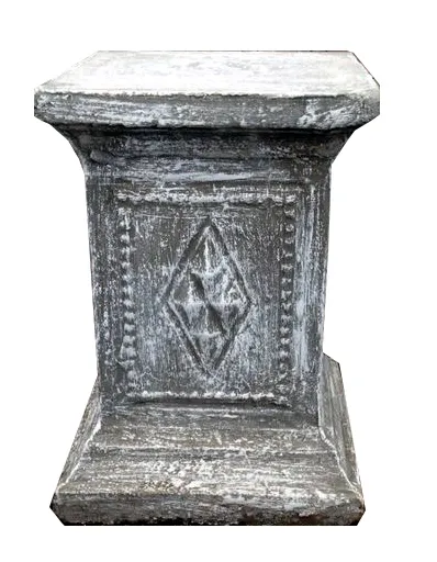 Diamond Square Pedestal Whitewash Finish - 86kg