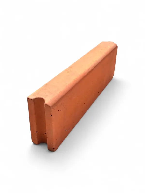 Interlocking Garden Edging Terracotta - L500mm - H150mm - W80mm 12kg