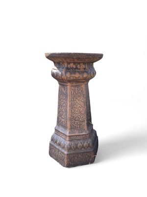 Hex Pedestal Mecca Brown Finish - H660mm x W340mm - 62kg