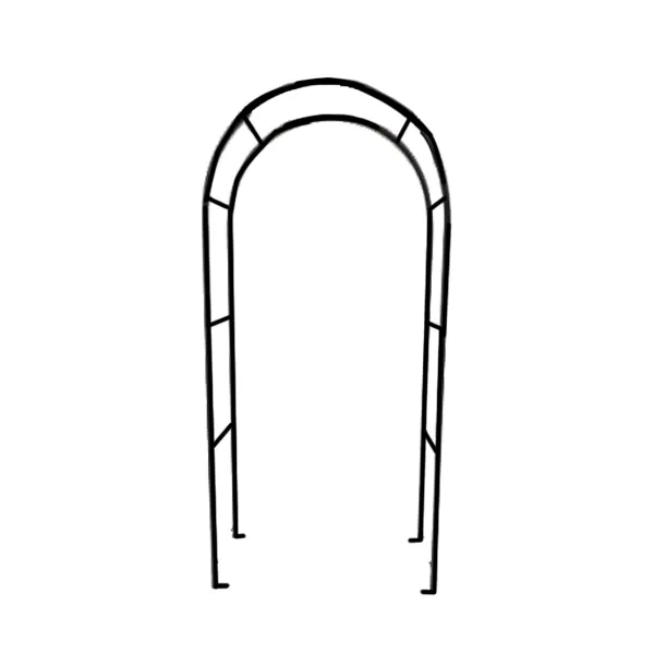 Black Steel Garden Arch - H2m x W1m