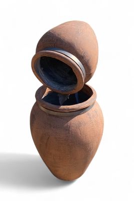 Turkish Jar Double Fountain Mecca Tan Finish H1000mm x W440mm - 45kg (Excluding PH-1500 Pump)