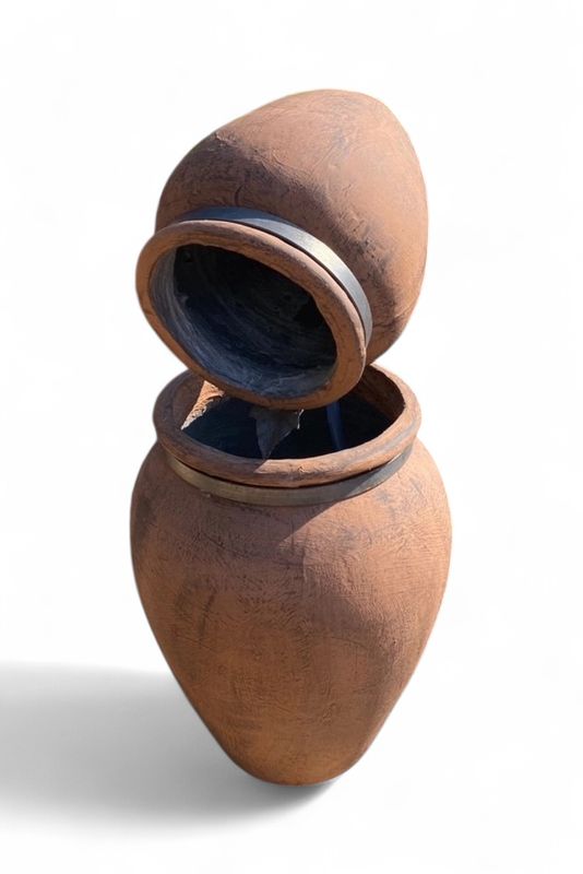 Turkish Jar Double Fountain Mecca Tan Finish H1000mm x W440mm - 45kg (Excluding PH-1500 Pump)