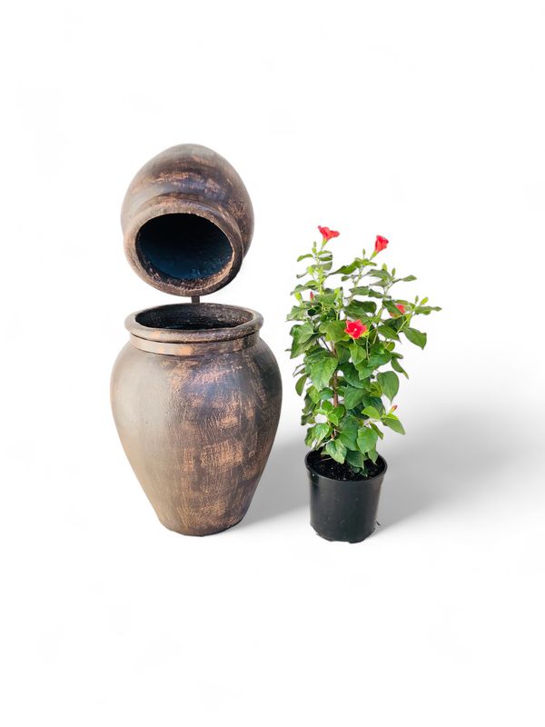 Turkish Jar Double Fountain Mecca Brown Finish - H1000mm x W440mm  (Excluding PH-1500 Pump)