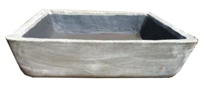 Square Fish Pond Whitewash Finish - W800mm x L800mm - 60kg