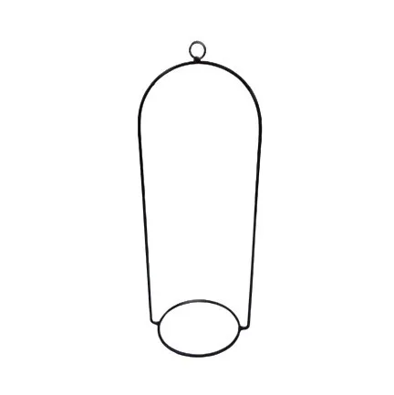 Black Steel Hanging Potholder - 20x20x50cm - 15cm Pot