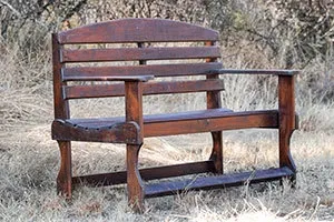 Wooden Leisure Two Seater Bench L1200mm x W650mm