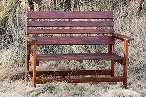 Wooden Phola Two Seater  Bench L1200mm x W650mm