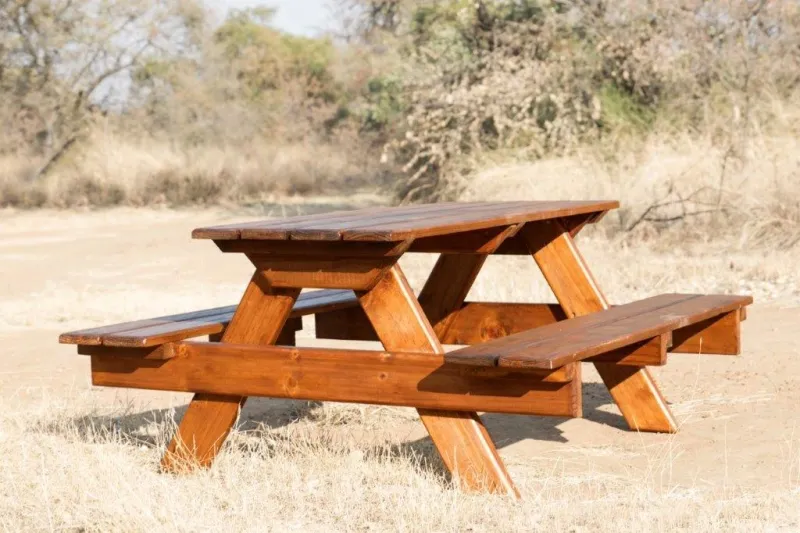 Wooden Picnic Four Seater Bench L1800mm x W650mm