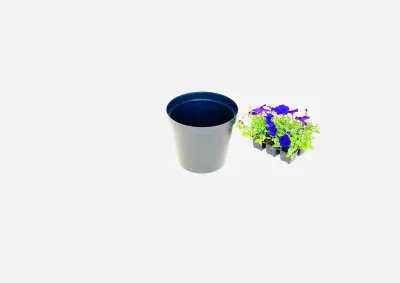 25cm Pot Black Width 25cm x Height 21.5cm