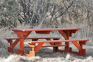 Wooden Picnic Two Seater Bench L1200mm x W650mm