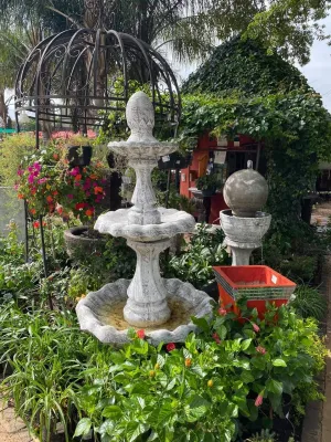 Spiral Water Feature Medium Whitewash Finish - H1900 (Excluding Pump)