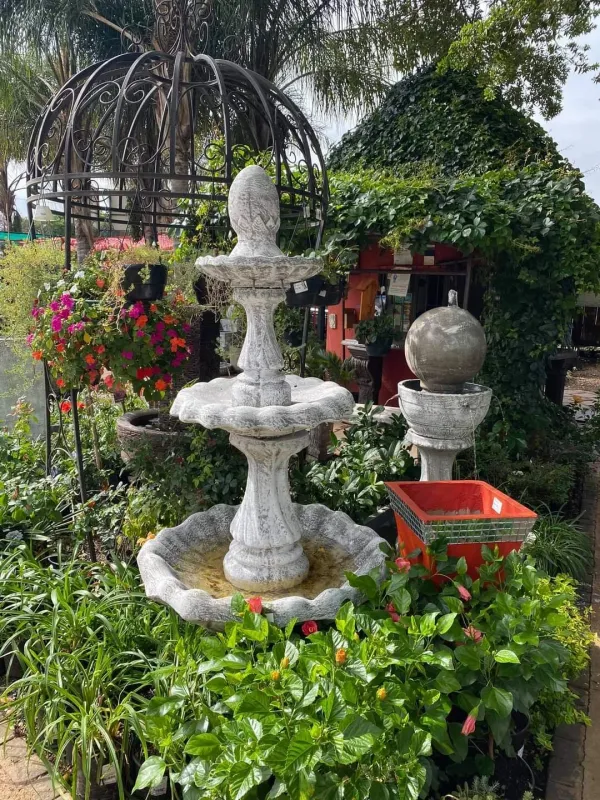 Spiral Water Feature Medium Whitewash Finish - H1900 (Excluding Pump)